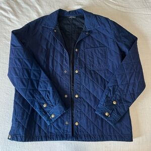 A.P.C. Quilted Cotton Jacket – Navy – Size XL